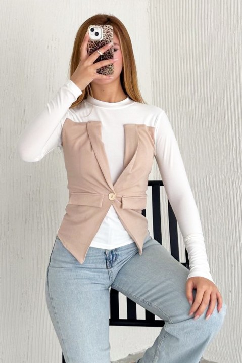 Ženska bluza VELIOLA BEIGE, Boja: bež, IVET.RS - Nova Kolekcija