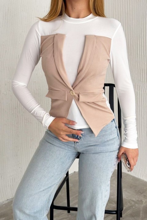 Ženska bluza VELIOLA BEIGE, Boja: bež, IVET.RS - Nova Kolekcija