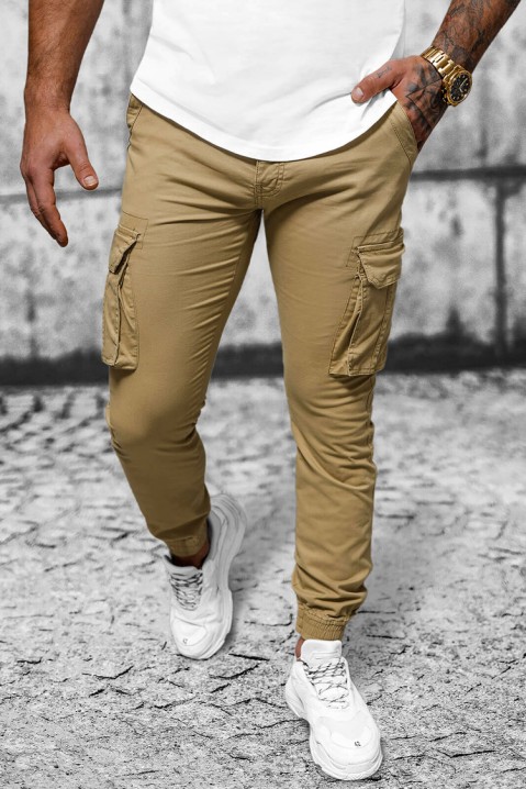 Muške pantalone LOBERSO BEIGE, Boja: bež, IVET.RS - Nova Kolekcija