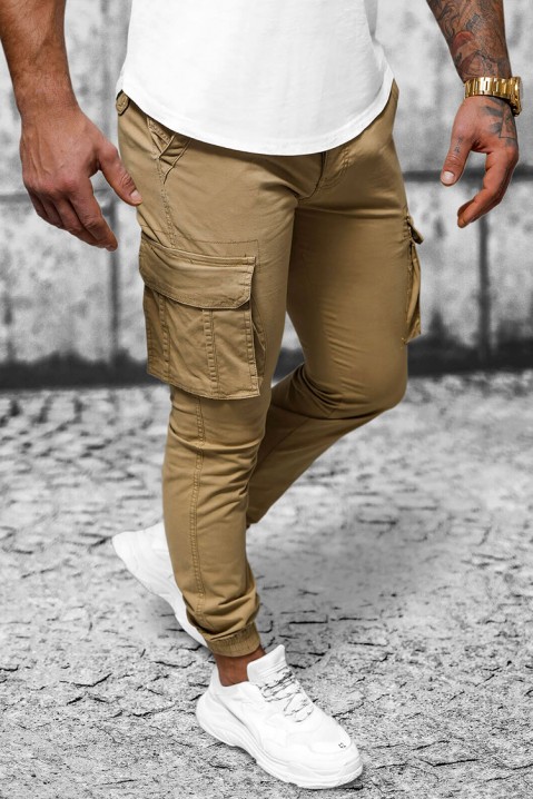 Muške pantalone LOBERSO BEIGE, Boja: bež, IVET.RS - Nova Kolekcija