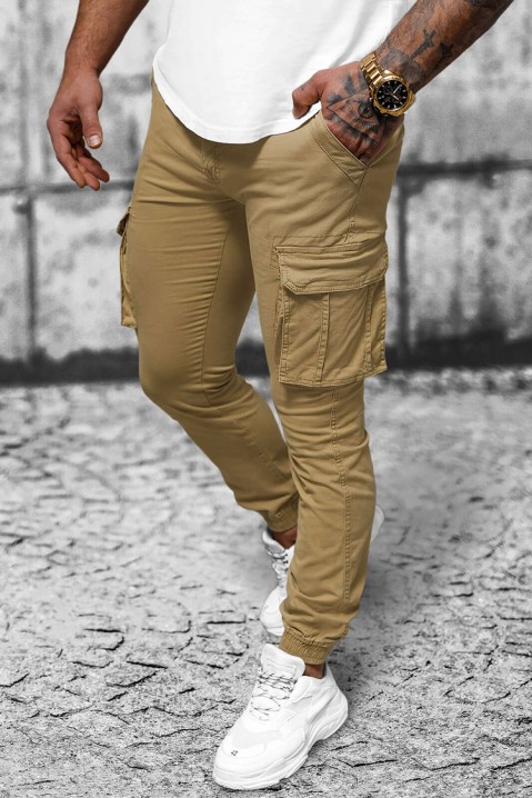 Muške pantalone LOBERSO BEIGE, Boja: bež, IVET.RS - Nova Kolekcija