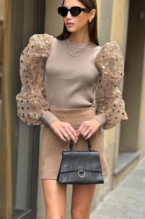 Ženska bluza MARVILHA BEIGE, Boja: bež, IVET.RS - Nova Kolekcija