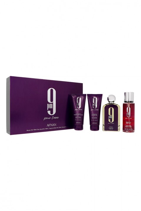 Ženski komplet Afnan 9pm Pour Femme EDP 100 ml + Shower Gel 100 ml + Body Mist 150 ml + Body Lotion 100 mlIVET.RS - Nova Kolekcija