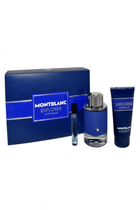 Muški komplet Mont Blanc Explorer Ultra Blue EDP 100 ml + Travel Spray 7,5 ml + Shower Gel 100 mlIVET.RS - Nova Kolekcija