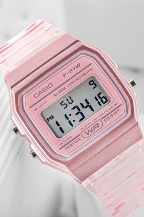 Dečiji sat Casio F-91WS-4DF, Boja: roze, IVET.RS - Nova Kolekcija