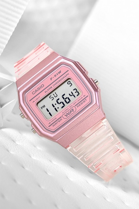 Dečiji sat Casio F-91WS-4DF, Boja: roze, IVET.RS - Nova Kolekcija