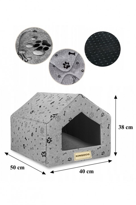 Kućica za pse FERLANZO 50 см Х 40 cm, Boja: siva, IVET.RS - Nova Kolekcija