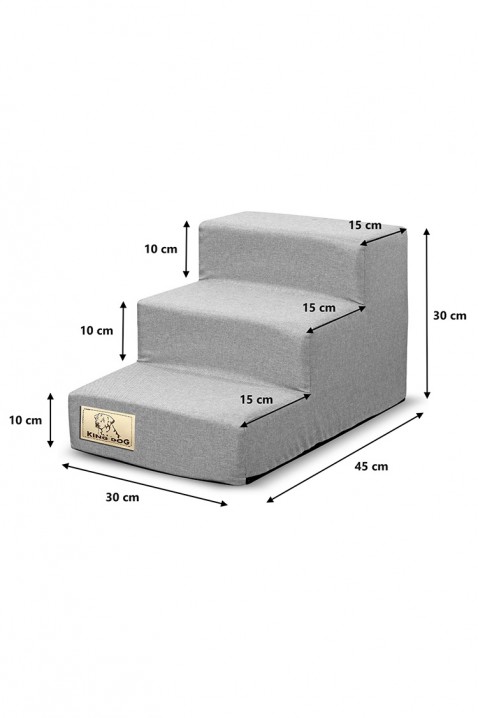 Stepenice za pse ZELINZO 45 см Х 30 см Х 30 см, Boja: siva, IVET.RS - Nova Kolekcija