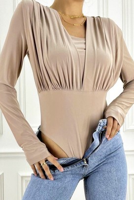 bodi - bluza RELGADA BEIGE